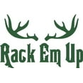 thumbnail image 1 of New Wall Ideas Rack Em Up Graphic Lettering With Deer Antler 10"X10" Home Animal Room, 1 of 1