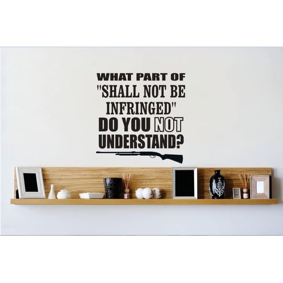 New Wall Ideas Shall Not Be Infringed Gun Weapon Firearm Image Quote Bathroom 16 X16" -