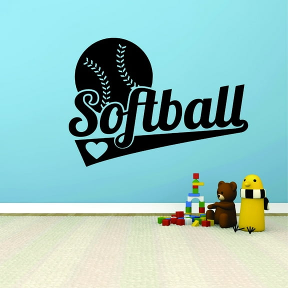 New Wall Ideas Softball Sport Teen Boy Girl 16x24 Inches