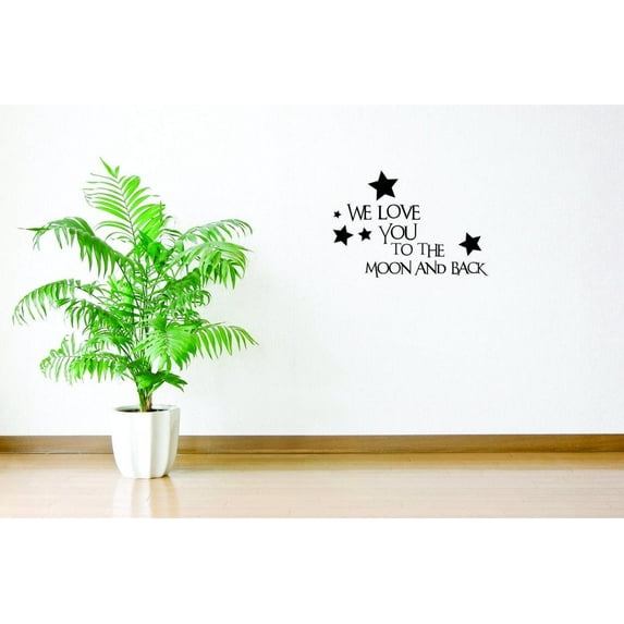 New Wall Ideas We Love You To The Moon And Back Text Lettering Quote 20 X40"