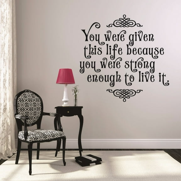 New Wall Ideas You Were Given This Life Because You Were Strong Enough To Live It Inspirational Motivational Quote 20x30"