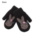 thumbnail image 1 of New Warm Full Fingers Winter Winter Glove Cartoon Rabbit Gloves Wool Mittens Rabbit Hair BLACK, 1 of 8
