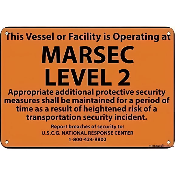 New Warning Notice Security Measures for Access Control Maritime Tin Sign - 12×8 Inches, Street Industrial Safety Decor