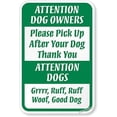 thumbnail image 1 of New Warning Plaque Wall Decor Attention Dog Owners, Please Pick Up After Your Dog Metal Tin Signs Yard Sign Office Sign Outdoor & Indoor Safety Sign 8 X 12 Inch, 1 of 5