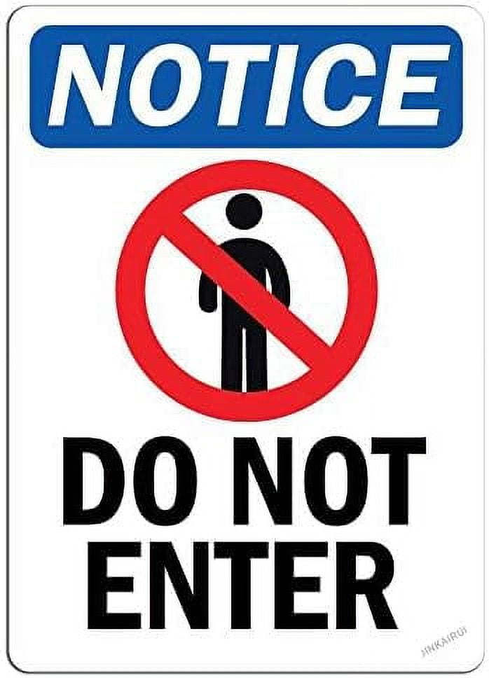 New Warning Plaque Wall Decor Do Not Enter with Symbol Metal Tin Signs ...