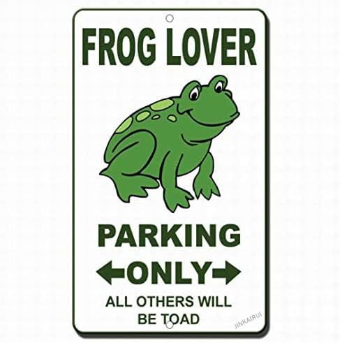 New Warning Plaque Wall Decor Frog Lover Parking Only Safety Road ...
