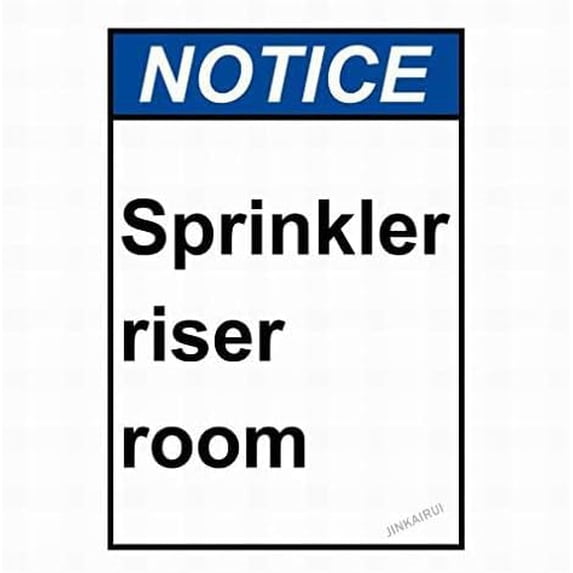 Caution Riser Signage New Warning Plaque Wall Decor Notice Sprinkler Riser Room Safety Road ...