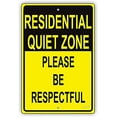 thumbnail image 1 of New Warning Plaque Wall Decor Outdoors Warning Residential Quiet Zone Please Be Respectful Courtesy Industrial Road Metal Tin Yard Sign Office Sign Outdoor & Indoor Safety Sign 8 X 12 Inch, 1 of 5
