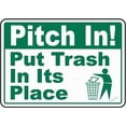 thumbnail image 1 of New Warning Plaque Wall Decor Pitch in Put Trash in Its Place Safety Warning Notice Metal Tin Signs Yard Sign Office Sign Outdoor & Indoor Safety Sign 8 X 12 Inch, 1 of 5