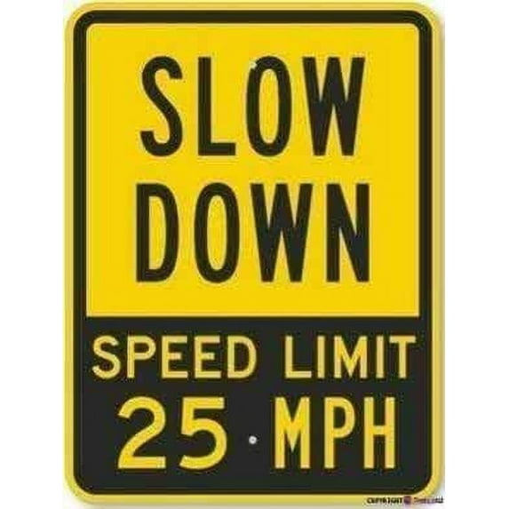 New Warning Signs Metal Tin Sign -Slow Down Speed Limit 5 Mph Prevent Speedingdecor Aluminum Wall Outdoor Industrial Sign 12x8 Inches Warning Signs Prompt Signs
