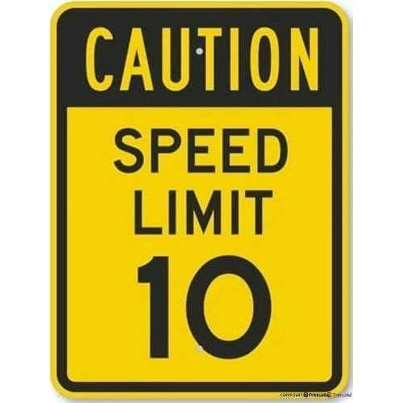 New Warning Signs Metal Tin Sign -Slow Down Speed Limit 5 Mph Prevent Speedingdecor Aluminum Wall Outdoor Industrial Sign 12x8 Inches Warning Signs Prompt Signs