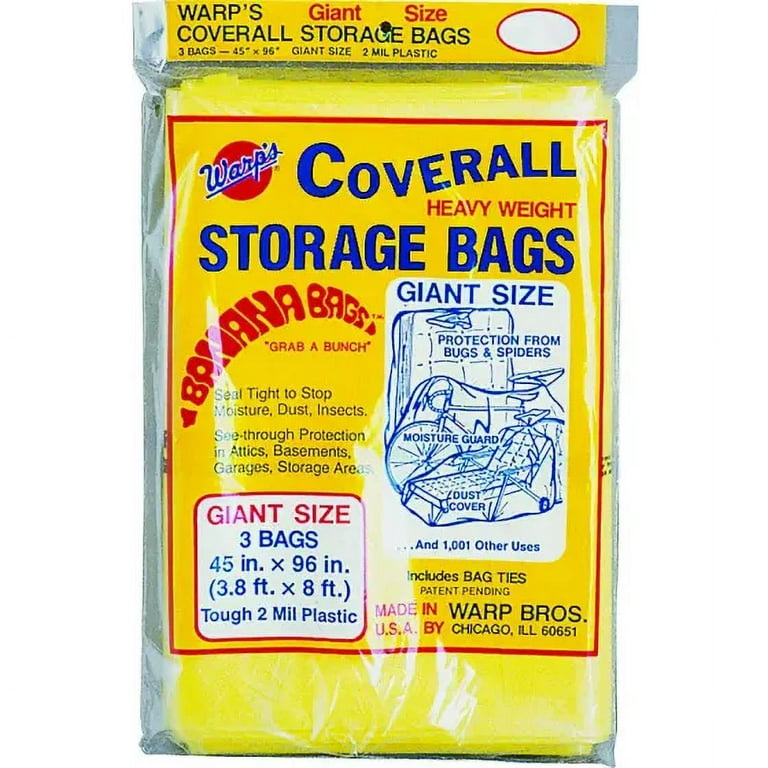 Warp Bros. Banana Bags Coverall Plastic Storage Bag - 45 x 96, 2 mil. -  UnoClean