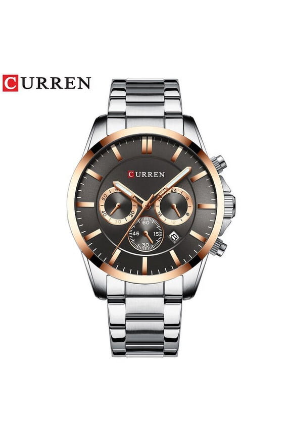 New Watches Men Top Brand Curren Luxury Quartz Watch Mens Casual Military Wristwatch Stainless Steel Clock With Chronograph - Quartz Wristwatches