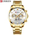 thumbnail image 1 of New Watches Men Top Brand Curren Luxury Quartz Watch Mens Casual Military Wristwatch Stainless Steel Clock With Chronograph - Quartz Wristwatches, 1 of 6