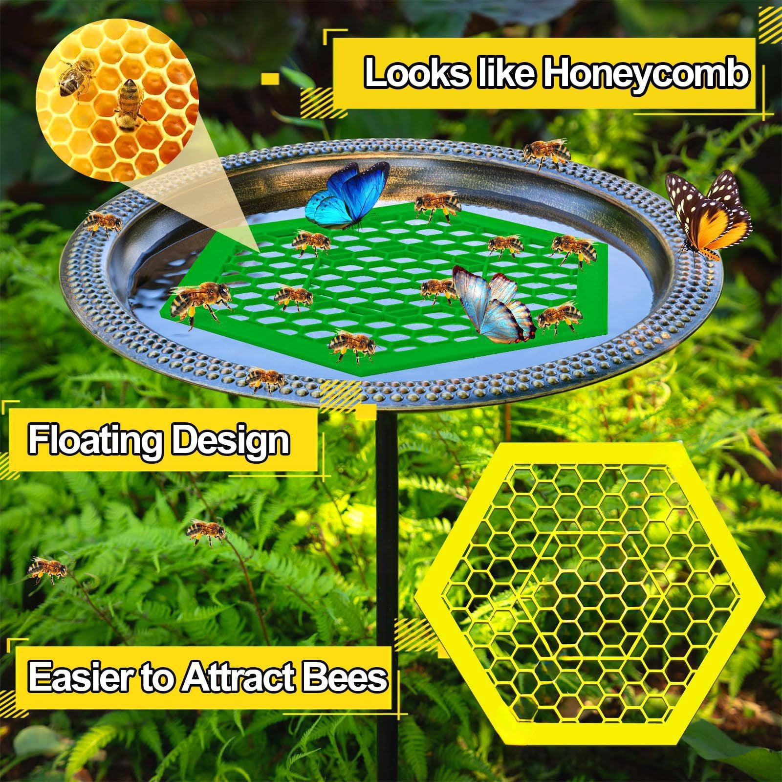 New Water Feeder Acrylic Crafts Floating Island Pet Multiple Cat Feeder