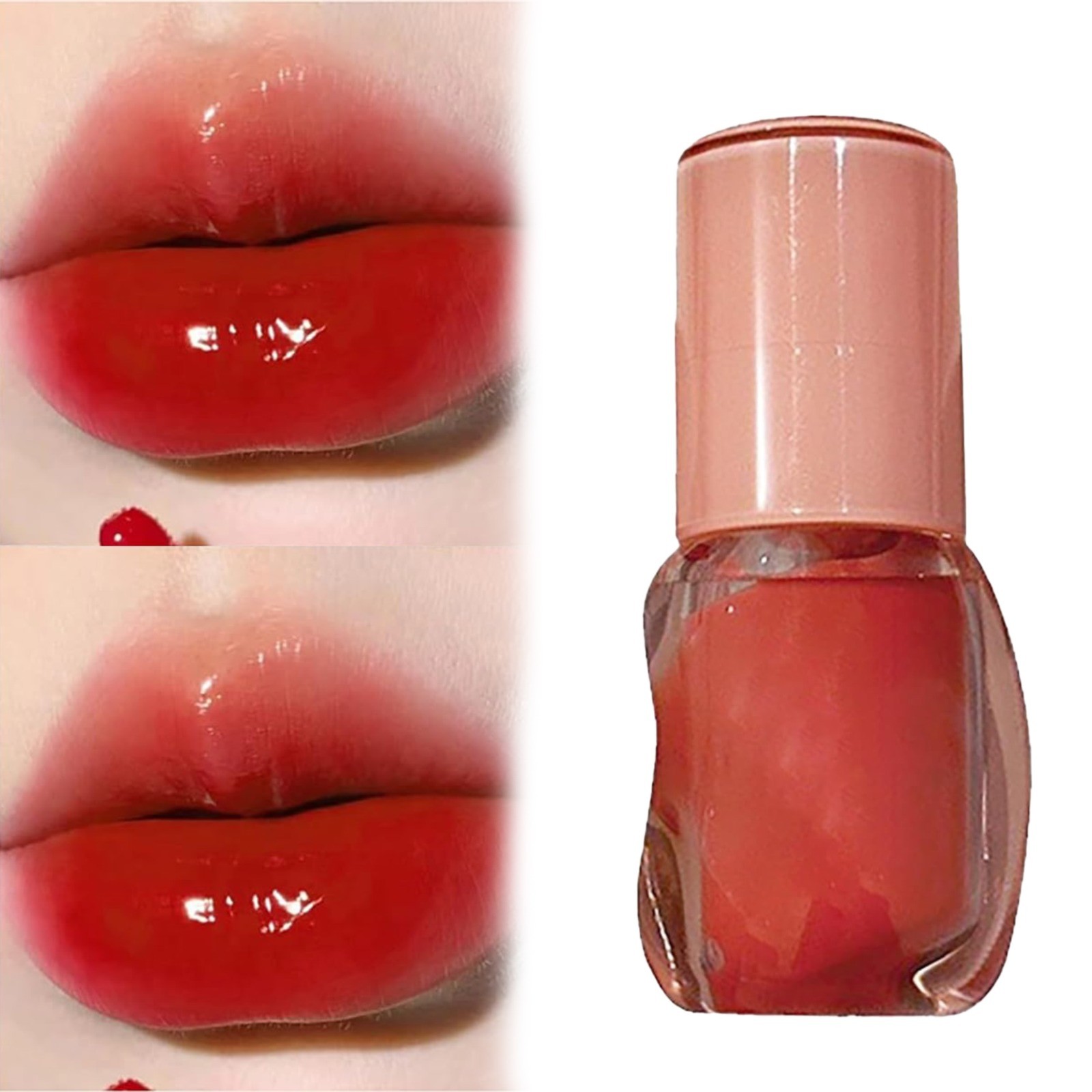 【New】Water Gloss Lip Gloss Long Lasting Water Gloss Puff Lips Moisturizing Affordable Lipgloss