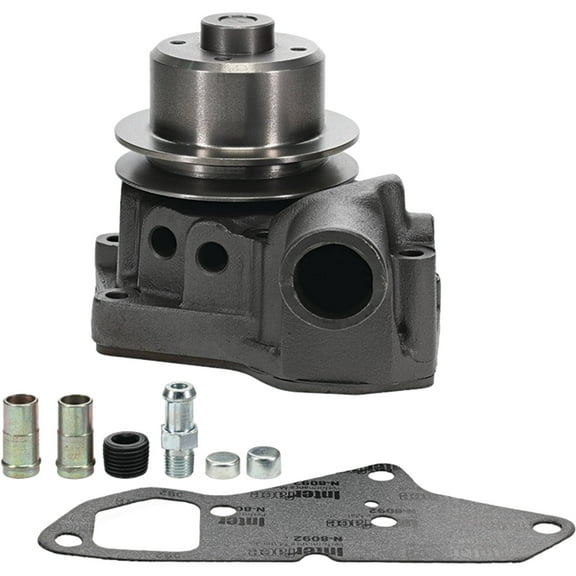 OEM Grade Water Pump Compatible with 1965-1982 John Deere 820 830 930 1020 1030 1520 1530 2240 2440 300 301 400 401 Utility Tractor with Gasket and Backing Plate V-Belt Pulley Hub