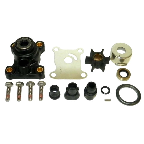 Water Pump Kit Compatible with 1975-2007 Johnson Evinrude 1 2 Cyl 8 9.9 15 HP 2.188 2.375 Bore Cross Flow 4-Stroke 0394711 0386697 15HP 0393560 393560 0391698 391698 0391388 391388