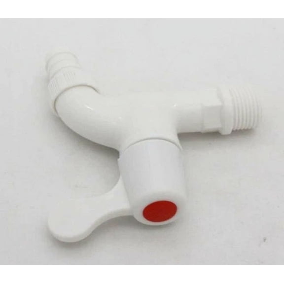 New Water Tap Faucet Polished White Plastic Washing Machine Washing