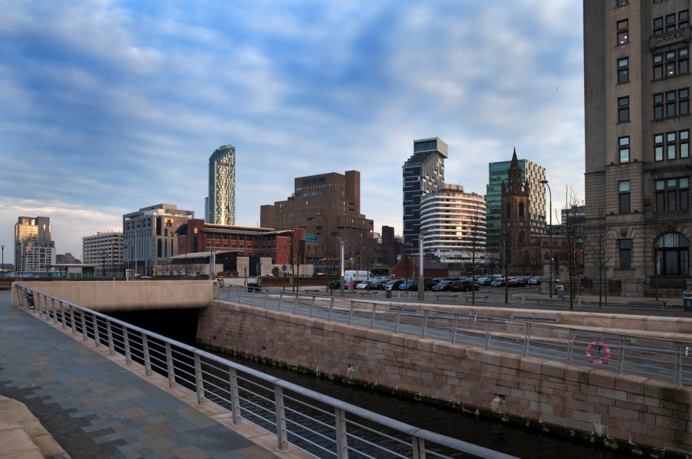 New Waterfront development Liverpool England Canvas Art - Panoramic Images (12 x 36)