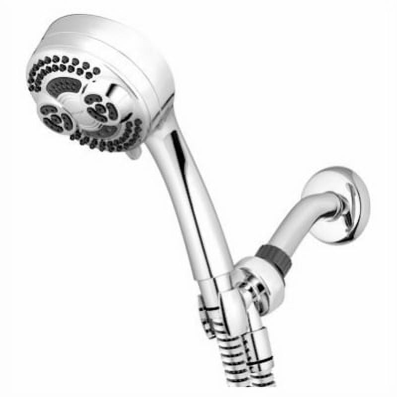 New Waterpik PowerPulse twin turbo chrome hand held shower head. 6 spray s