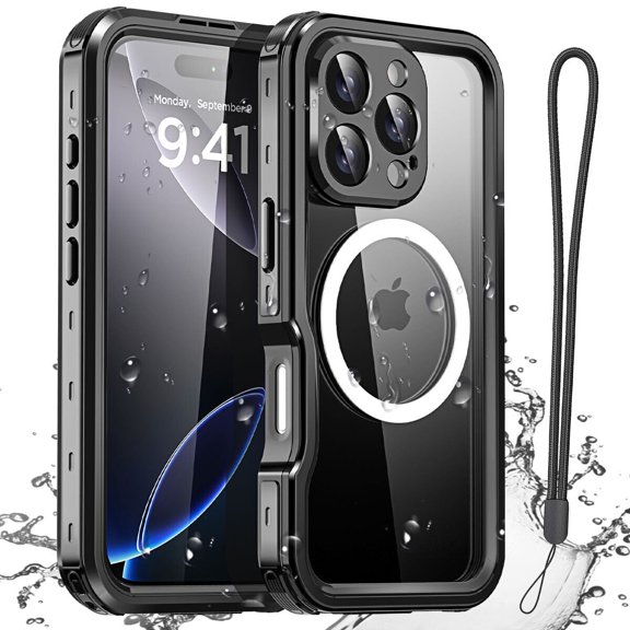 New Waterproof Case For iPhone 16Pro Max |iPhone 16 |iPhone 16Plus |16Pro Shockproof Drop Proof Heavy Duty Cover,Black