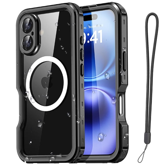 New Waterproof Case For iPhone 16Pro Max |iPhone 16 |iPhone 16Plus |16Pro Shockproof Drop Proof Heavy Duty Cover,Black