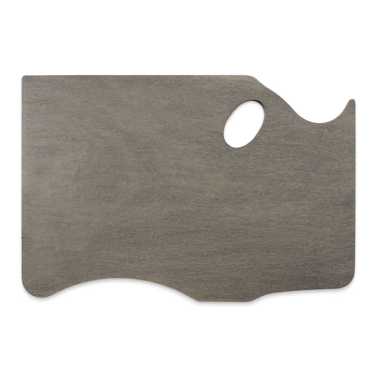 New Wave Art Wood Palette - Grey, 16" x 11" x 1/5", Highland, Left Hand