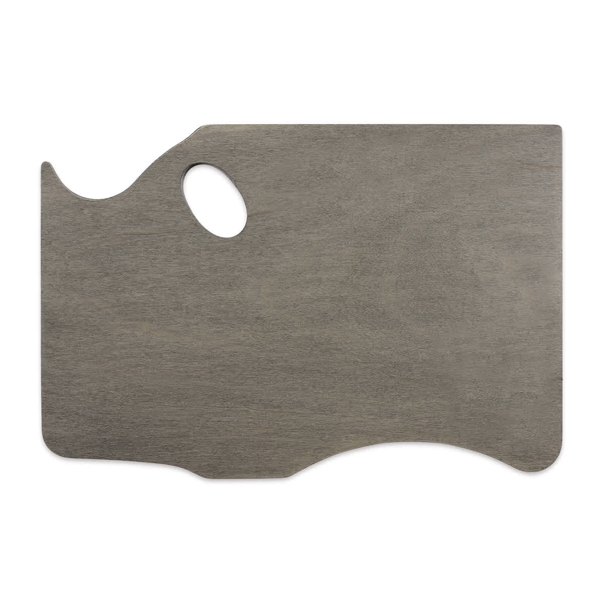 New Wave Art Wood Palette - Grey, 16" x 11" x 1/5", Highland, Right Hand