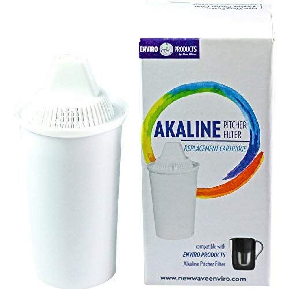 New Wave White Alkaline Pitcher Filter Replacement Cartridge