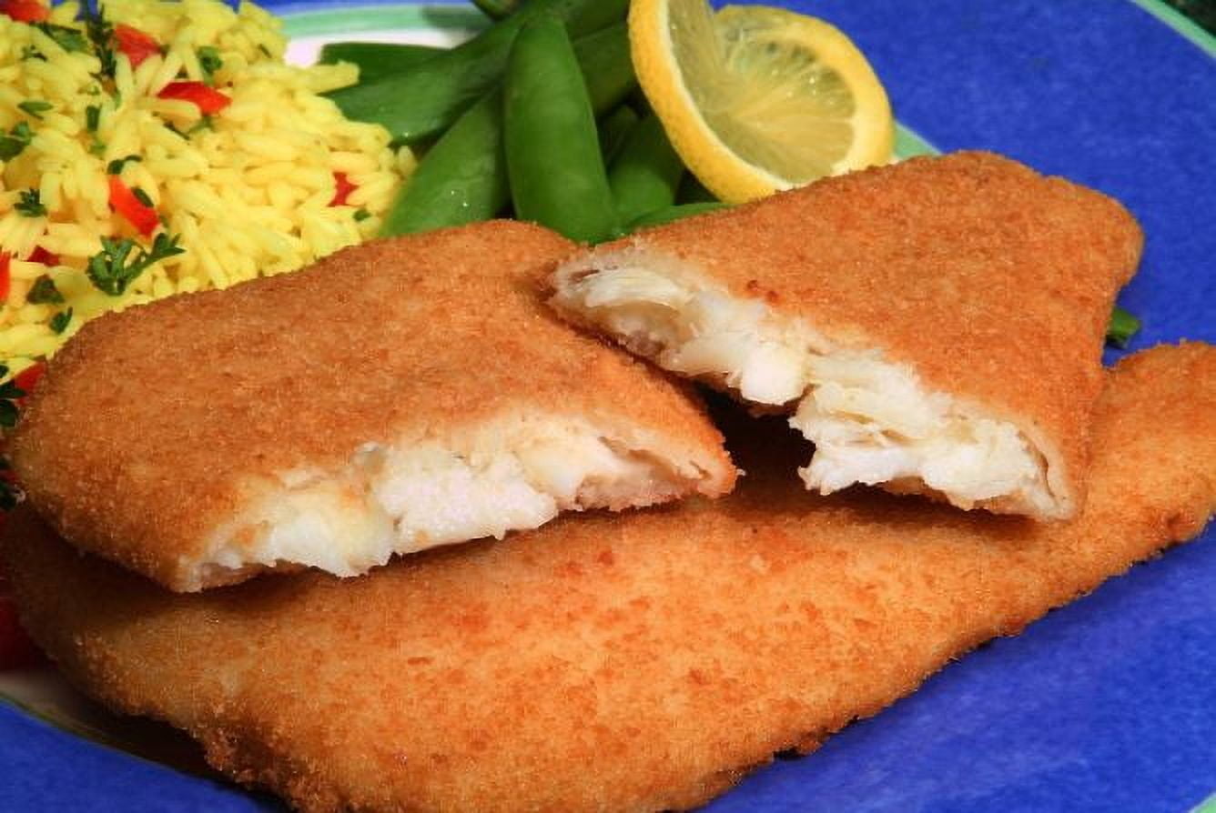 New Wave Kaptains Ketch Breaded Flounder Fillet, 4 to 5 Ounce - 18 per case.
