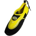 thumbnail image 1 of New Wave Mens Water Aqua Sock Shoe Pool Beach Surf Slip On 37131-7D(M)US yellow black, 1 of 2