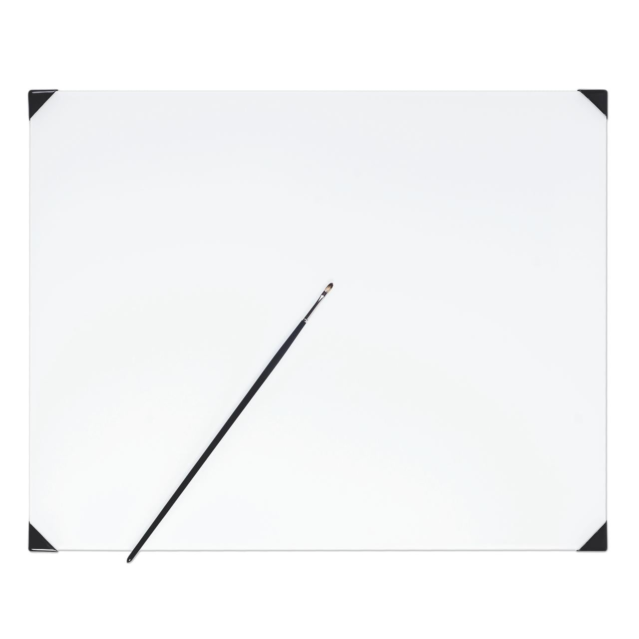 New Wave POSH Glass Table Top Palette, White, 16" x 20"