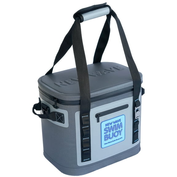 New Wave Soft Cooler - 20 Can - Large Leak-Proof Soft Sided Portable Cooler Bag for Outdoors, Easy Clean, Bottle Opener & Removable Shoulder Strap, Heavy Duty, Welded Zipper, Reinforced Stitching