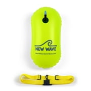 New Wave Swim Bubble by New Wave Swim Buoy for Open Water Swimmers and Triathletes - Swim Safer with New Wave While Swimming Outdoors with This Safety Swim Buoy Tow Float (Fluo Green)