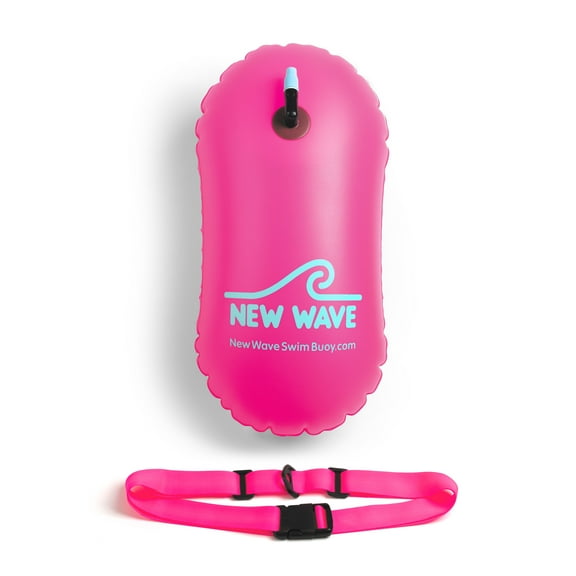 New Wave Swim Buoy Lightweight Swim Bubble, Pink, 8 oz
