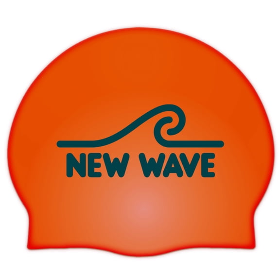 New Wave Swim Buoy Silicone Swim Cap - Orange