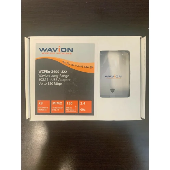 New Wcpen-2400-U22 Wavion Indoor Long Range 802.11N Usb Adapter Mimo 2.4Ghz
