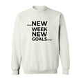 thumbnail image 1 of New Week, New Goals Sweatshirt Women - Women Sweatshirt, White, 2XL, 1 of 4