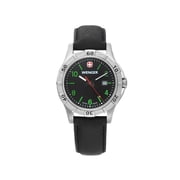 New Wenger Platoon 34mm Steel Black Dial Ladies Quartz Watch 70441