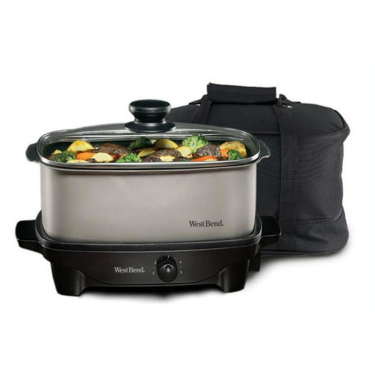 5-QT. Slow Cooker with Griddle & Tote Bag
