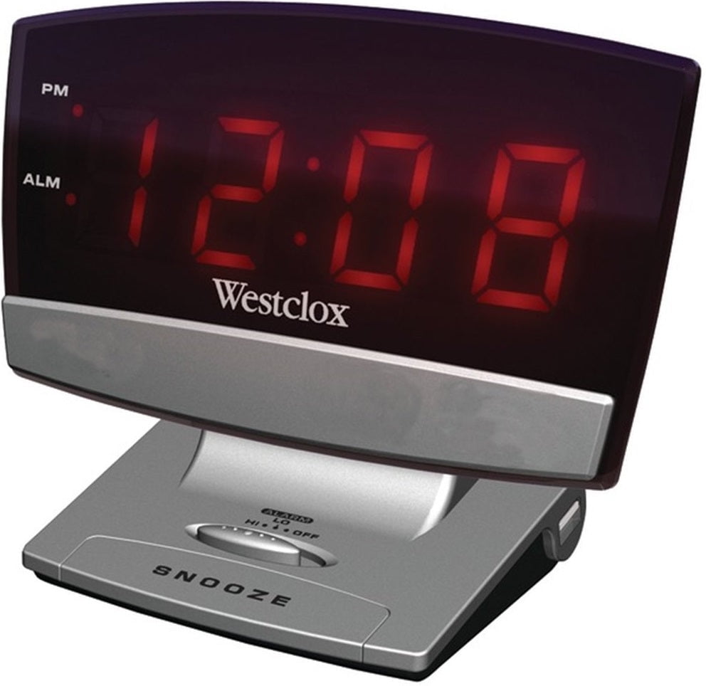 New Westclox 71014X 0.9" LED Plasma Screen Alarm Clock with USB