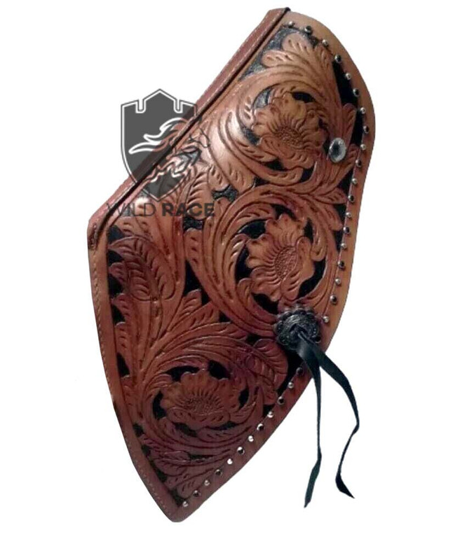 New Western Tapaderos Stirrups Saddle Floral Tooled Handmade Sewn