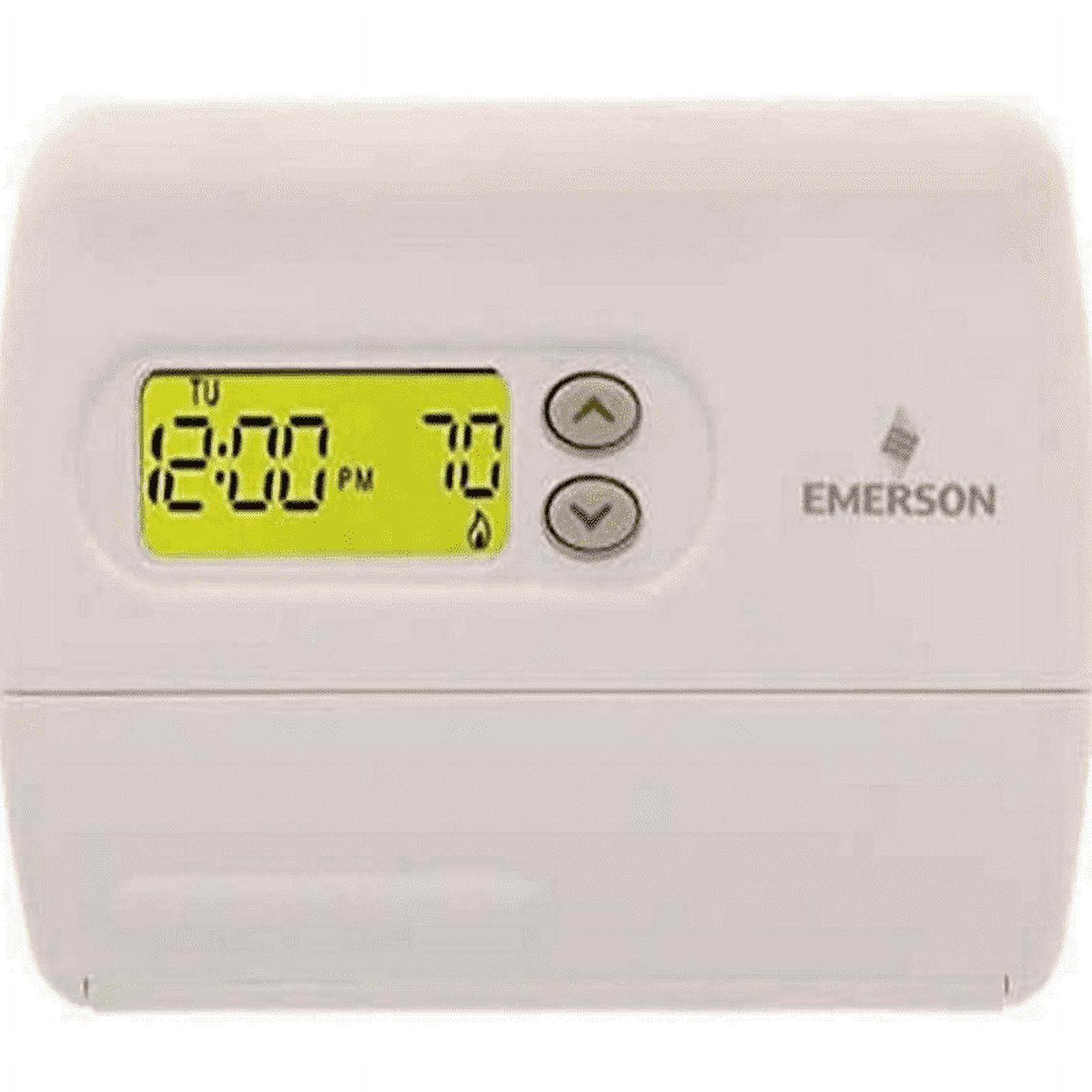 Emerson White Programmable Digital Heat Pump Thermostat