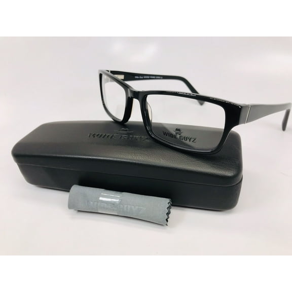 New Wide Guyz Black MOOSE Eyeglasses 60mm for The Stylish Large Man