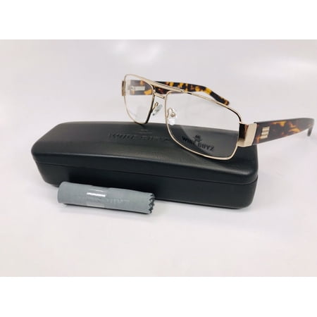 New Wide Guyz Gold & Havana SHANK Eyeglasses 60mm for The Stylish Large Man
