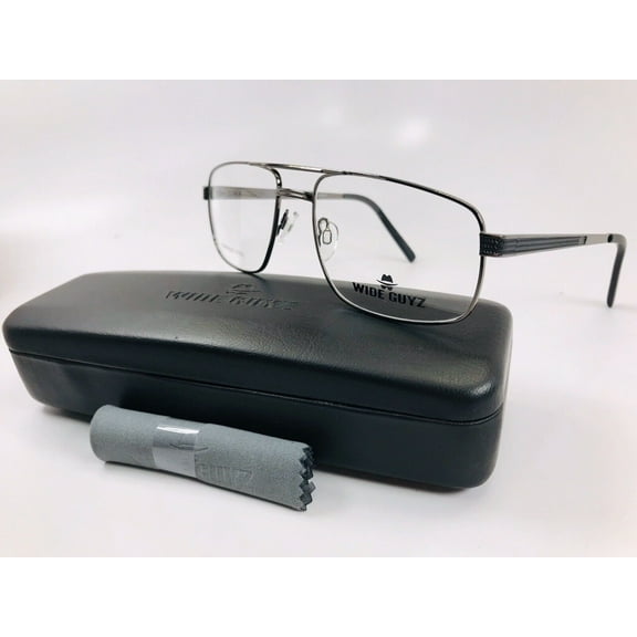 New Wide Guyz Gunmetal & Black ANTHONY Eyeglasses 58mm for The Stylish Large Man