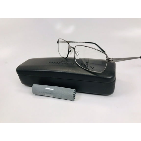 New Wide Guyz Gunmetal LEFTY Eyeglasses 61mm for The Stylish Large Man