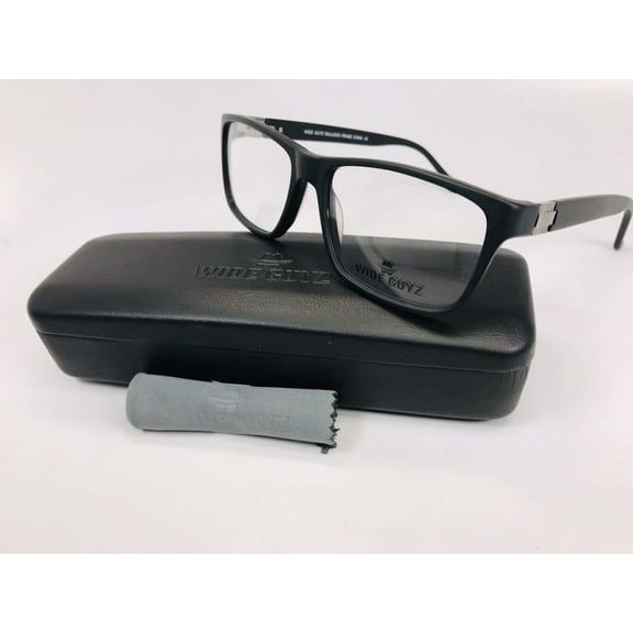 New Wide Guyz Matte Black BULLDOG Eyeglasses 57mm for The Stylish Large Man