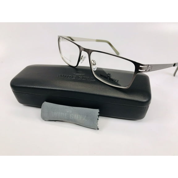 New Wide Guyz Pewter BOSS Eyeglasses 58mm for The Stylish Large Man